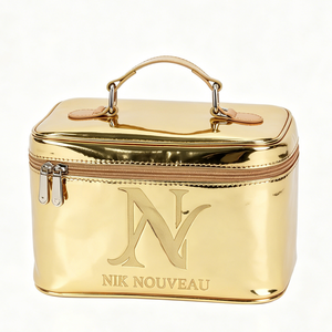 Embossed Logo Women Cosmetic Bag Durable Portable PU Makeup Bag Customized Color Women Zipper Bag for Daily Use - Product Image 6