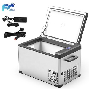 Mini-réfrigérateur mobile silencieux 40L 12V 220V à compresseur, porte simple, portable pour voiture - Product Image 1