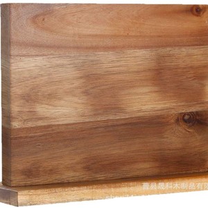 Wooden Magnetic Knife Block 7pcs <b>Desktop</b> Storage Rack For Kitchen Knives And Scissors - Product Image 5