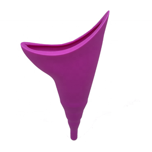 ชุดโถปัสสาวะหญิงทำจากซิลิโคนแบบพกพาสามารถพับเก็บได้สำหรับการเดินป่าและตั้งแคมป์อุปกรณ์ห้องน้ำสำหรับสุภาพสตรี - Product Image 3