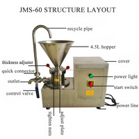 QIANGDI broyeur Commercial noix de cajou Tahini pâte beurre d'arachide JMS-60 30-50 KG/H 220V moulin colloïdal beurre d'arachide Machine