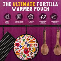 Réchauffeur de tortillas surdimensionné de 12 pouces sans BPA pour micro-ondes Réchauffeur de taco Gardez les tortillas au chaud jusqu'à 1 heure