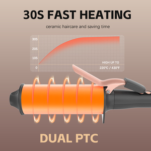 <span class=keywords><strong>Fer</strong></span> à boucler professionnel MeStar Factory avec logo personnalisé, en céramique, 2 pouces, à baril large, pour cheveux moyens à épais - Product Image 4