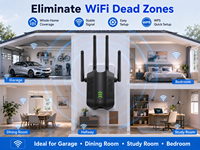 Répéteur WiFi 300 Mbps, amplificateur de portée sans fil 2,4 GHz, mode AP WPS Plug and Play, port Ethernet pour la maison