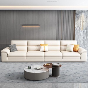 लक्जरी आधुनिक शैली लिविंग रूम घर फर्नीचर सफेद रेक्लीयर एल आकार सोफे कोने सोफे कोने सोफे 3 सीटर लाउंज चमड़े के सोफे सेट - Product Image 5