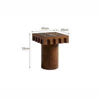 Table d'appoint de luxe pour salon, style design moderne, table d'angle en bois pour villa, table basse avec plateau en marbre