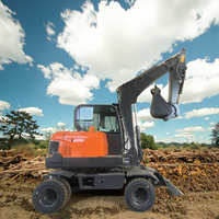 Excavatrice diesel toute neuve de roue de la machine 6Ton de creusement de construction chinoise à vendre