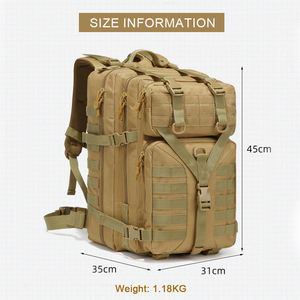 Mochila Táctica MOLLE de Gran Capacidad de 45L para Hombres, para Campamento, Senderismo y Trekking, con Sistema de Adhesión Modular para Equipo - Product Image 2