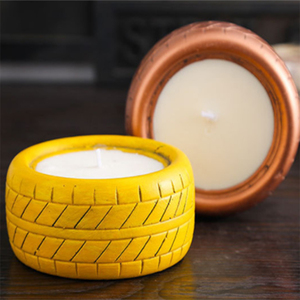 Portavelas Decorativo para el Hogar, en Forma de Neumático, de Cemento, para Velas Aromáticas, Decoración del Hogar en Cerámica - Product Image 3