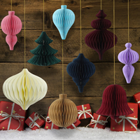 Boules de Noël à suspendre, décorations écologiques, magnétiques, personnalisables en couleurs et formes, pliables en 3D, pour la maison et les fêtes