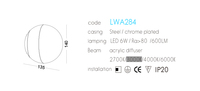 Lampe murale LED en acrylique à montage en surface 6W