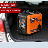 Tragbarer Leiser Inverter-Benzingenerator mit Autostart, Einphasig, 220V 3800W 2300W, Digitale Saubere Stromversorgung für Outdoor-Backup