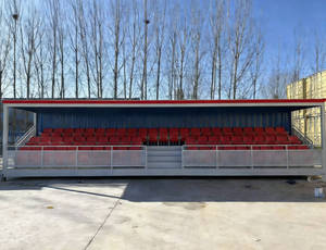 20ft 40ft Temporary Shipping Container Grandstandwith Roof Canopy Outdoor Portable Metal Bleacher Seats Event Stadium Bleachers - Product Image 2