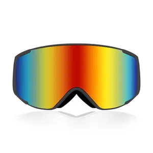 Anti fog UV resist resin PC mirror lens soft TPU Frame elastic band snowboard snow Ski Goggles for kids