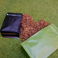 Boîtes d'emballage de café en plastique biodégradable au design élégant et astucieux, sacs à fermeture éclair personnalisables pour l'alimentation et le shopping, avec logo et couleur personnalisés