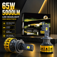 Ampoule LED TOPOWL 130W 12V pour FJ Cruiser Tacoma Fit Acura, pièces automobiles, ampoules H7 avec contrôle par application, clignotants IA, nouvelle compatibilité universelle 10000LM