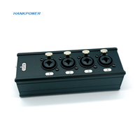 4 saluran Audio DMX XLR 6.35mm untuk RJ45 kabel jaringan Extender Splitter XLR tahap kotak