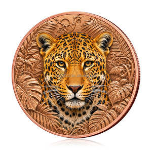Moneta Commemorativa in Rame Puro da 1 oz con Animale Predatore Selvaggio, Rilievo 3D, Regalo Souvenir con Design Personalizzato - Product Image 2
