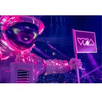 Fondo de escenario inflable gigante personalizado, animales inflables de música para conciertos
