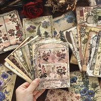 20 feuilles par paquet, série Chronicles of Plants, matériel floral vintage pour journal DIY, support décoratif