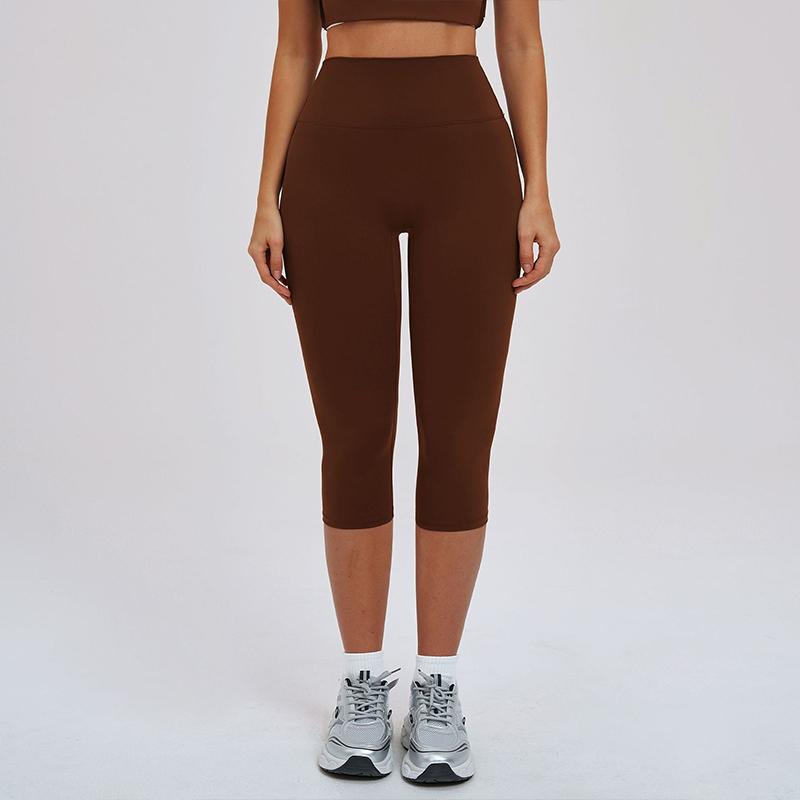 Pantalon mi-long - Brun chocolat