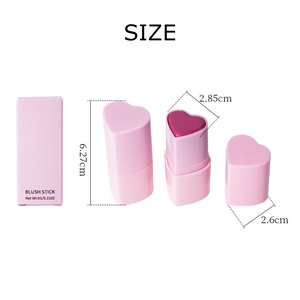 Maquillaje facial al por mayor <span class=keywords><strong>en</strong></span> forma de corazón, rubor cremoso vegano <span class=keywords><strong>en</strong></span> barra, Etiqueta Privada, mejillas orgánicas, tinte mate, cosméticos, rubor con corazón - Product Image 5