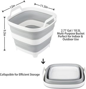 Cubo de Hielo Plegable de Plástico de 10L, Enfriador de Bebidas Plegable para Vino y Cerveza, Ahorra Espacio, para Limpieza - Product Image 6