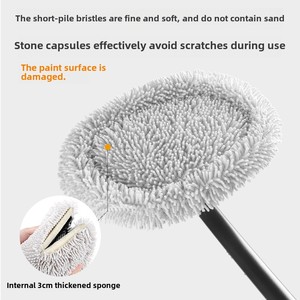 <span class=keywords><strong>Brosse</strong></span> de lavage de voiture rétractable douce anti-dommages avec manche courbé – Outil de nettoyage spécial pour essuie-glace - Product Image 6