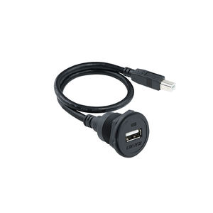 Connecteur femelle USB 2.0 <span class=keywords><strong>M22</strong></span> avec câble d'extension, contacts en cuivre, boîtier en nylon - Product Image 5