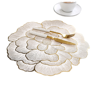 Mantel Individual Nórdico de Peonía, de Cuero Ecológico, Color Personalizado, Diseño Creativo, Aislante del Calor, Antideslizante - Product Image 5