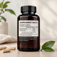 Capsules d'extrait de racine de Maca naturelle pure OEM DOM - Complément alimentaire à base de plantes de qualité alimentaire pour soutenir l'immunité des hommes et des adultes