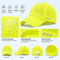Gorra Deportiva de Malla Ultraligera Personalizada, Transpirable, de Secado Rápido, con Protección UV, Reflectante y Ajustable, Proveedor OEM ODM