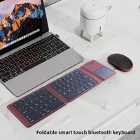 Keyboard Lipat Portabel Mini Nirkabel untuk Ponsel, Tablet, Laptop, dan Penggunaan Bisnis/Kantor
