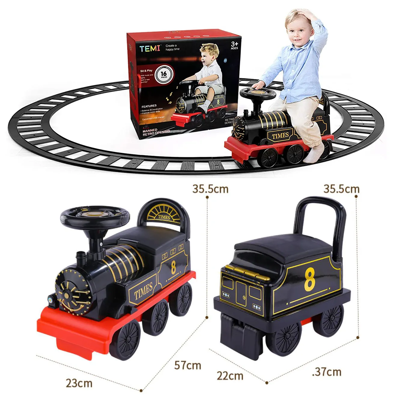 2023 New Hot Sale Children Ride On Car Toys Kids Electric Train