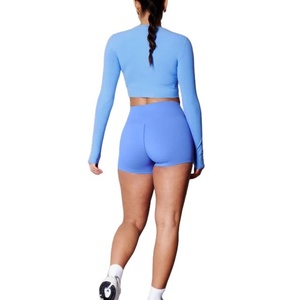 Fournisseur en gros de hauts de yoga à manches longues, t-shirt confortable et douillet, veste de sport pour le yoga et la salle de sport pour femmes - Product Image 3