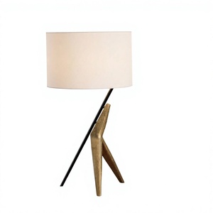 Modern Drum Table Lamp Solid Wood Base Metal Stand <b>Bedside</b> <b>Reading</b> <b>Light</b> for Living Room Bedroom - Product Image 1