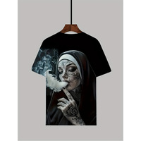 Mode Homme T-shirt Imprimé 3D Motif Fille Magique pour Homme Été Décontracté Manches Courtes Hauts Streetwear