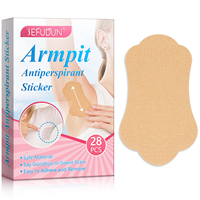 Vente en gros 28 pièces autocollant anti-transpirant pour les aisselles coussinets anti-transpiration jetables absorbants pour les aisselles