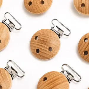 Organic12 mm Beech kubus kayu alfabet manik-manik huruf manik-manik kayu clipTeether membuat