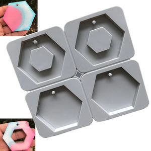 1214 stock d'usine forme sexangle 4 cavités, gâteau de <span class=keywords><strong>tablette</strong></span> d'aromathérapie de gypse aussi. Moules à bougies en silicone pour la décoration de gâteaux - Product Image 2