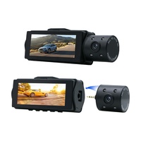 Caméra de tableau de bord OEM ODM à double objectif, 3 caméras, 4K 1080P, grand angle 150°, GPS, WiFi, avec garantie de 12 mois, moniteur de stationnement, écran IPS 3,16 pouces