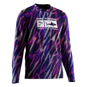 Camiseta de Pesca para Hombre, de Secado Rápido, Manga Larga, Antiolor, Cuello Redondo, Ajuste Atlético, Cómoda para Actividades al Aire Libre - Product Image 5