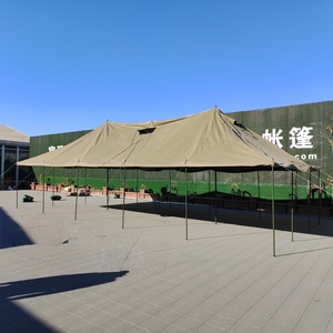 Tente de secours d'urgence en toile kaki imperméable, carrée, avec poteaux en acier, <span class=keywords><strong>pour</strong></span> toutes les saisons, 5x10m, modèle surplus à prix réduit - Product Image 5