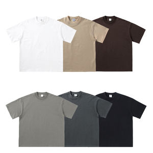 T-shirt oversize en coton 100% de haute qualité pour homme, luxe, personnalisé, lourd, col montant, t-shirt oversize lourd - Product Image 6