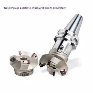 Fraise à face indexable à émbout carré en acier allié KM12, revêtement TiCN, pour alliage d'aluminium CNC, 45HRC, plusieurs cannelures, personnalisable - Product Image 3
