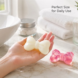 <span class=keywords><strong>Savon</strong></span> artisanal exquis en forme de nœud, à la rose et au lait de chèvre, pour usage en salon, en barre, vente en gros, emballage personnalisé, arrangement cadeau - Product Image 6