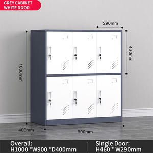 Armoire à vêtements Luoyang Sodor à 6 portes, armoire en acier, armoire de rangement en métal pour bureau, école, chambre - Product Image 1