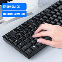 Combo de Teclado y Ratón con Cable T-WOLF TF500, 104 Teclas, Conjunto de Teclado y Ratón Clásico para Oficina, para Computadora de Escritorio