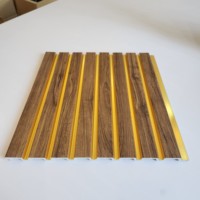 Panneau mural en PVC PS imperméable personnalisé, revêtement mural en polystyrène plastique imitation bois pour la décoration intérieure des bureaux, prix d'usine 1 an