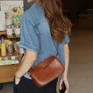 2025 été nouvelle mode couche supérieure tannage végétal cuir de vachette Niche sac à bandoulière femmes épaule - Product Image 5